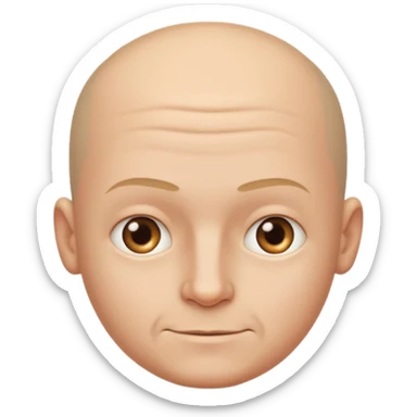 Generate a sarcastic emoji or sticker in a minimal flat-design style.  
The emoji should display a confident “nah, not today” attitude:  
- raised eyebrow  
- slight smirk  
- subtle eye-roll or side glance  
- rounded man face, without hair, ears sticker