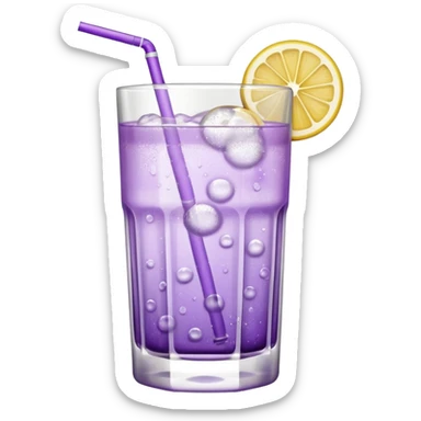 Cocktail light purple with high glass sticker