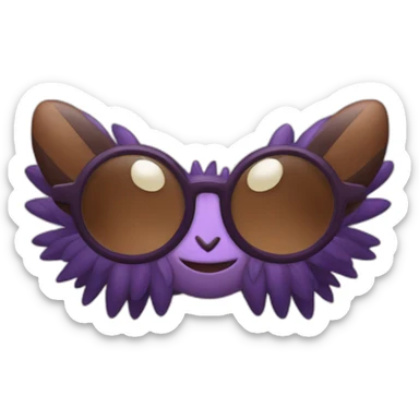 brown Venonat glasses sticker