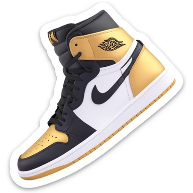 black and gold Jordan 1 sneaker sticker