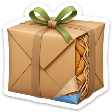 brown paper wrap usually found in indonesian stall.. tied with rubber band sticker