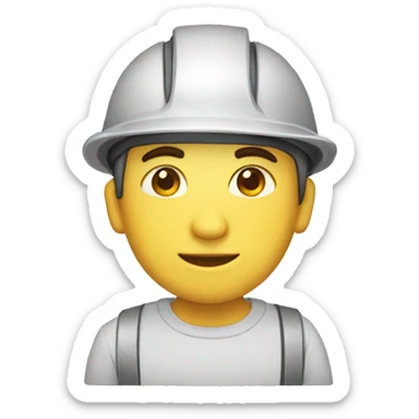 arquitecto con casco blanco  sticker