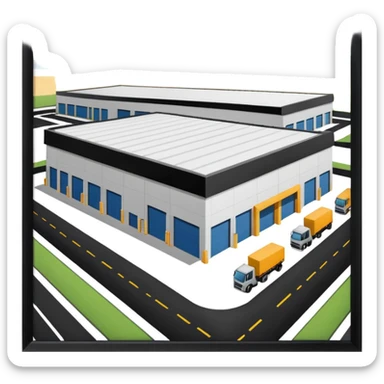 create a realistic a place where logistic transporter can park sticker