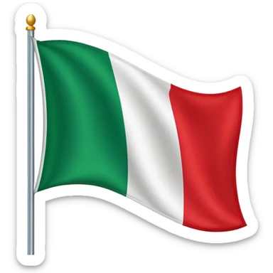 Italian flag with a rad spots sticker