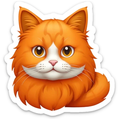 gato naranja más naranja  sticker
