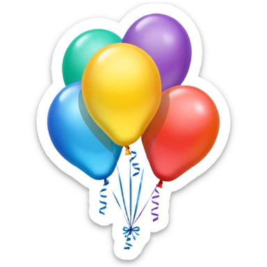 Balloons that say 30  sticker