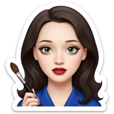 Kat Dennings doing make up sticker