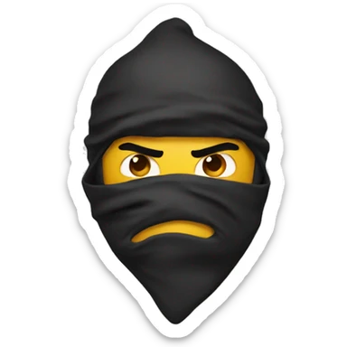 angry poop ninja emoji sticker