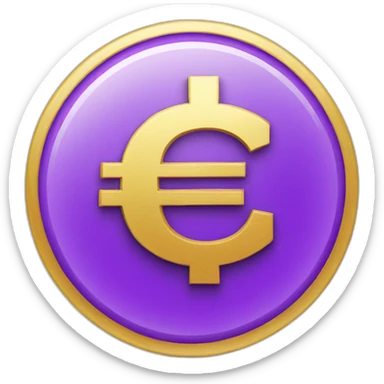 Euro money purple sticker