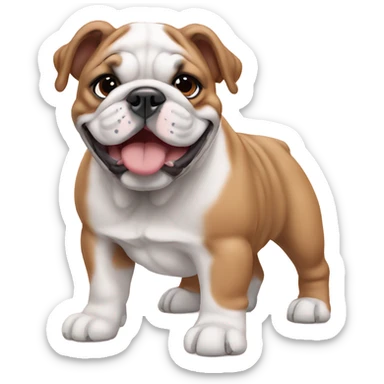 English bulldog puppy sticker