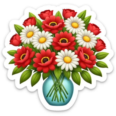 Huge flower bouquet sticker