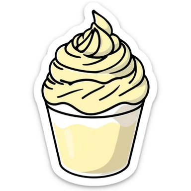 whipped cream swirl sticker