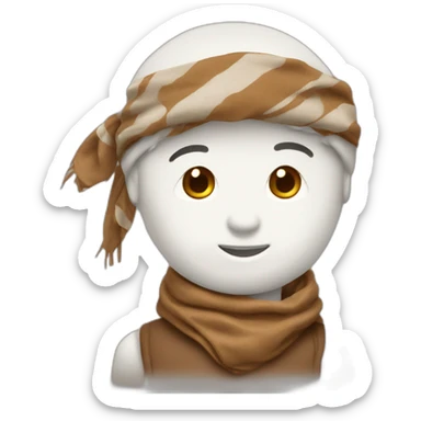 Un gars blanc avec un bandana marron clair,cheveu marron sticker