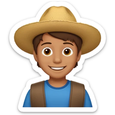 A 6 year old mexican boy with brown hair sticker