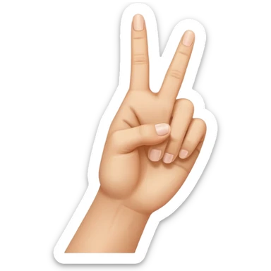 Regular leg with hand middle finger sticker