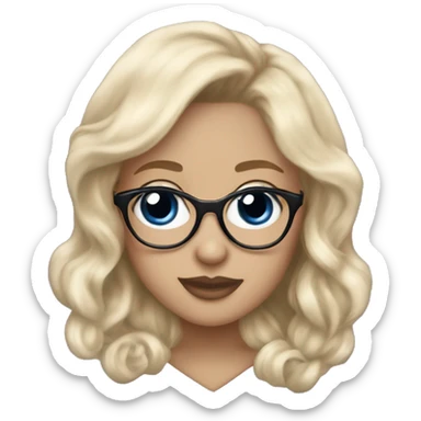 Diamond-heart with the Toronto Maple Leafs logo in the center of the heart. Mae it a girl. With blonde har and bangs and glasses. Maple Leaf in the eye and no glases sticker