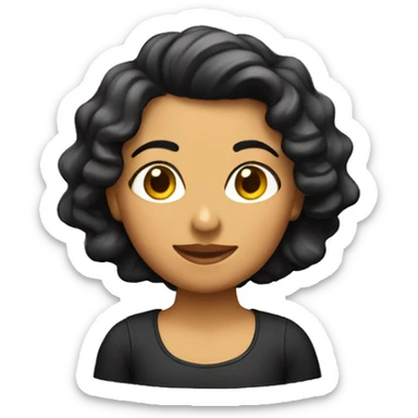 Chica un poco morenita, con cabello ondulado y peliroja  sticker