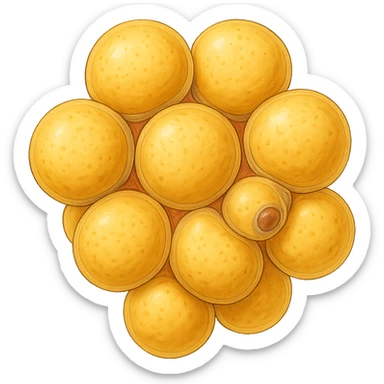 CELLULA DI GRASSO (ADIPOCITA) GIALLA A GRAPPOLO sticker