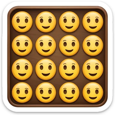 uzun bir emoji olsun böyle 8 tane emoji yan yana olsun kare kare sticker