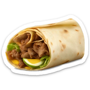 gyros wrap with chips inside sticker