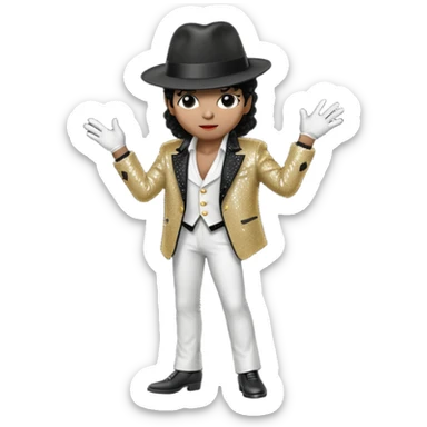 eine birne als micheal jackson verkleidet sticker