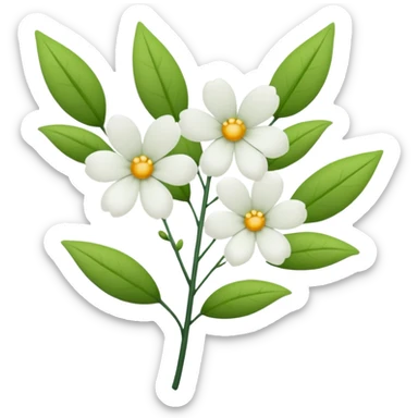 simple flower branches sticker
