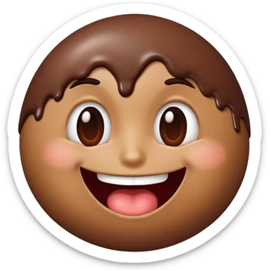 A regular emoji but it has a smug face while hitting it's lips and has what stuff on its face  sticker