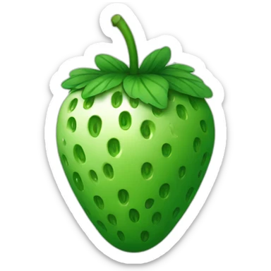 Green strawberry sticker