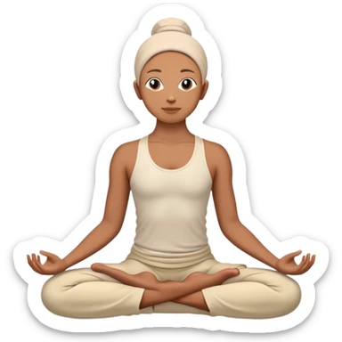 person in lotus position meditation yoga pose sticker