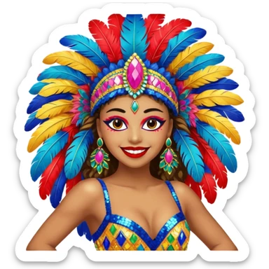 bailarina de samba de brasil sticker