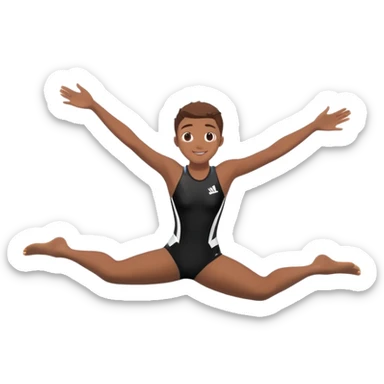 A young person leaps boldly into a sparkling pool named “Confidence,” arms wide, surrounded by skilled divers mid-air. Though less experienced, their fearless energy shines, symbolizing the courage to grow alongside greatness. sticker