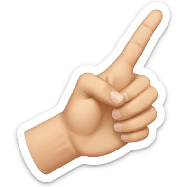 mano cerrada con pulgar abierto saltando sticker