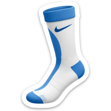 long white Nike sock, simple, clean and minimal sticker