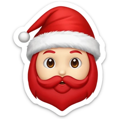 Fiocco di Natale morbido rosso sticker