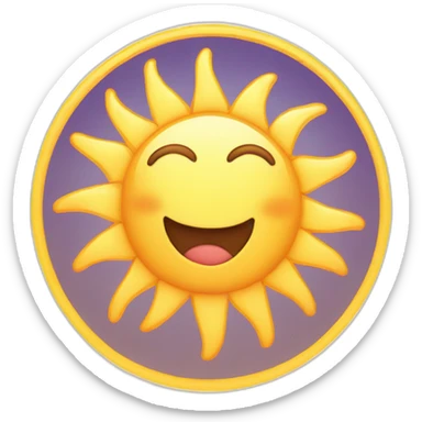 the sun is shining brightly the inscription good morning sticker