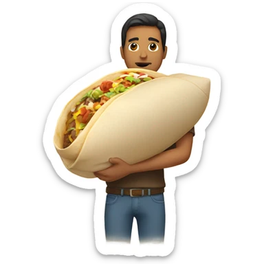 Mexican with a burrito sticker