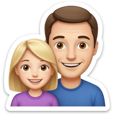 Papá e hija sticker