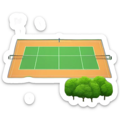 tennis court sticker