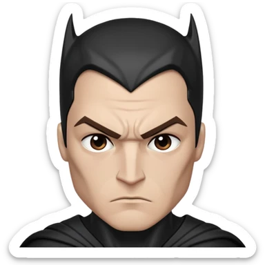 batman character face only younger sticker