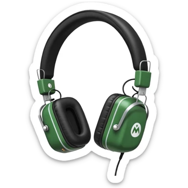  сгенери иконку накладных наушников в стиле Marshall.

Узнаваемая форма квадртаных чашек Marshall, аккуратные швы, мягкие амбушюры, прочное оголовье.
Логотип Marshall на чашках, выполненный в фирменном стиле.

 sticker