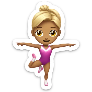 A double twist in gymnastics  sticker