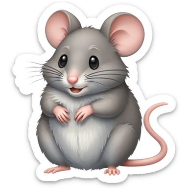 Une souris qui tiens des épées  sticker