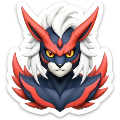 Handsome cool badass edgy Absol-Litten-Darkrai-Giratina-Yveltal-Pokémon-Fakémon-fusion-hybrid-creature sticker