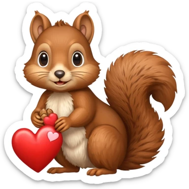 Ecureuil qui fait un cœur  sticker