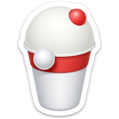 Ping pong ball in air red solo cup sticker