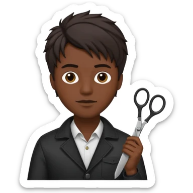 male hairdresser sticker