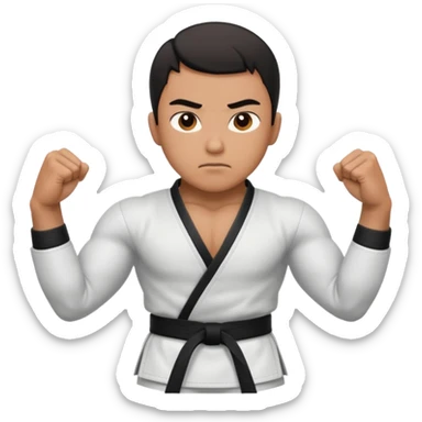 Atleta di arti marziali cintura nera sticker