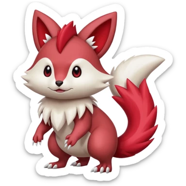 Weavile-Zangoose-Furret-fusion sticker