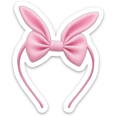Heart shaped hairband,Thin and short bunny ear, pink color sticker