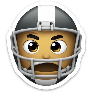 Football with a frowny face on it  sticker
